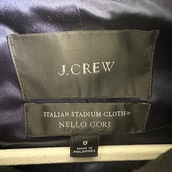 J Crew Cocoon Coat in Italian Stadium Cloth Nello Gori Wool Blend - Picture 7 of 8